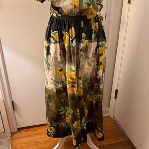 Zara Floral Print ZW Collection Skirt Sz.Lg NWT